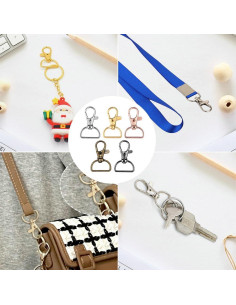 Ganchos de Cierre Giratorio PEOUWNES 40 Piezas 4 cm 2