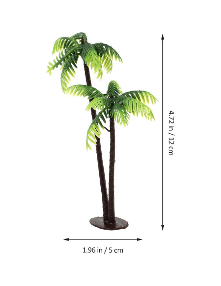 SUPVOX Mini Árbol de Palma 3pcs Decoración Jardín 12cm SUPVOX Mini Árbol de Palma 3pcs Decoración Jardín 12cm
