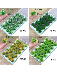 Cayway 128 PCS Grama Estática Colorida para Modelismo DIY 2