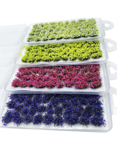 Woohome 4 Paquetes Flores Adhesivas para Diorama 212 Piezas