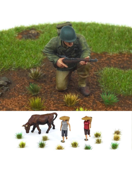 51 PCS Hierba Estática Attuslla Estilo B para Dioramas 51 PCS Hierba Estática Attuslla Estilo B para Dioramas
