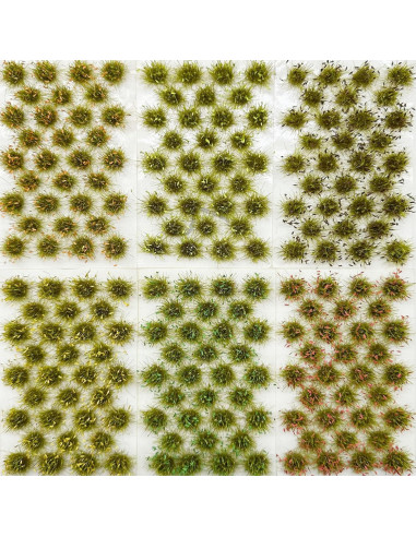 Woohome 32 Tufts de Hierba Estática Verde para Modelos