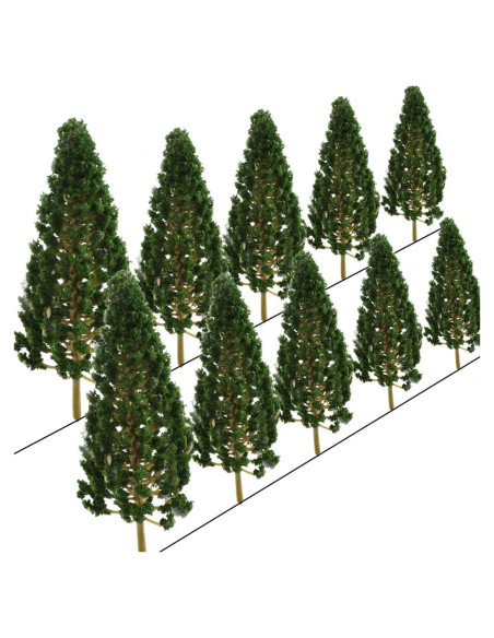 Árboles de Pino Verde Oscuro MARRTEUM 130 mm 10 PCS Árboles de Pino Verde Oscuro MARRTEUM 130 mm 10 PCS
