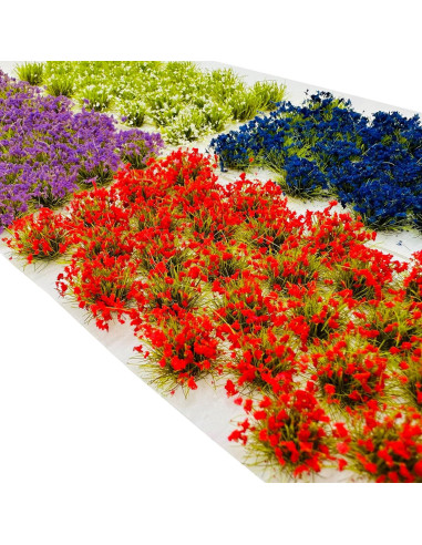 Woohome Hierba Estática Artificial 32 Piezas Color Púrpura