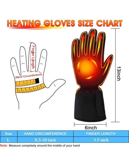Guantes Calentados Eléctricos GEMSTONEGO Impermeables Talla L Guantes Calentados Eléctricos GEMSTONEGO Impermeables Talla L