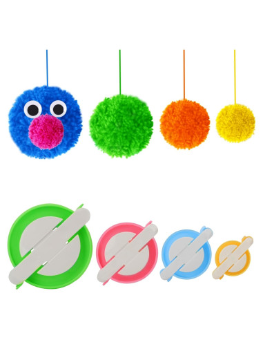 Juego de Fabricantes de Pompones Knewmart - 4 Tamaños, 190g