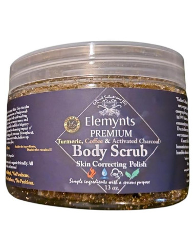 Exfoliante Corporal Elemynts Cúrcuma, Café y Carbón 368 g