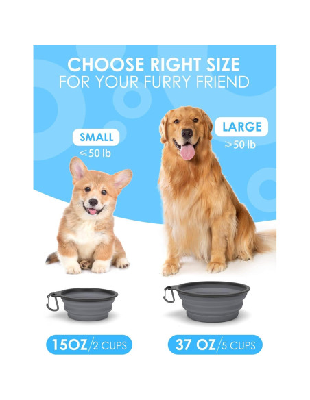 Cuencos Plegables para Perros Aonkey 2 Unidades 1L Silicona Cuencos Plegables para Perros Aonkey 2 Unidades 1L Silicona