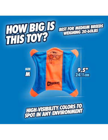 Chuckit! Juguete para Perros Flying Squirrel Mediano 24 cm