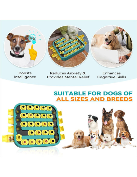 Juguete rompecabezas para perros KADTC nivel 4 verde Juguete rompecabezas para perros KADTC nivel 4 verde