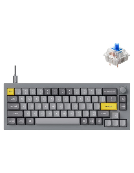 Teclado Mecánico Keychron Q2 65% Personalizable Gris Teclado Mecánico Keychron Q2 65% Personalizable Gris