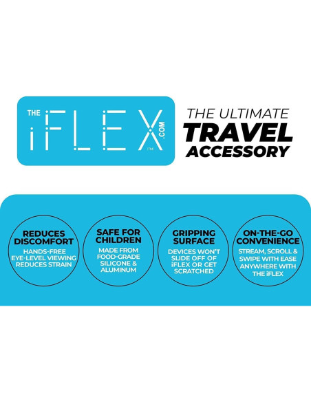 Soporte Ajustable para Teléfono y Tableta iFLEX - Azul Cielo, 2 Unidades Soporte Ajustable para Teléfono y Tableta iFLEX - Azul Cielo, 2 Unidades