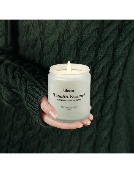 Vela Aromática de Cera de Soja Lihome Coco de Vainilla 200g Vela Aromática de Cera de Soja Lihome Coco de Vainilla 200g