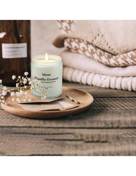 Vela Aromática de Cera de Soja Lihome Coco de Vainilla 200g Vela Aromática de Cera de Soja Lihome Coco de Vainilla 200g