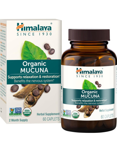 Suplemento Herbal Mucuna Orgánico Himalaya 600 mg 120 Capletas