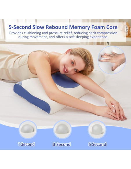 Almohada cervical PACJOY espuma viscoelástica 8.6 cm Almohada cervical PACJOY espuma viscoelástica 8.6 cm