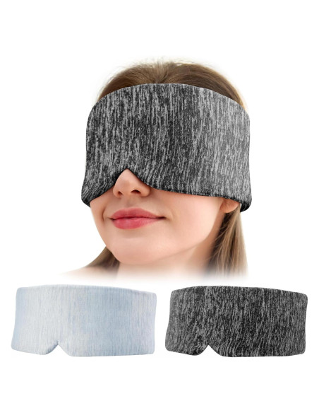 Paquete de 2 Máscaras para Dormir PERBACT Tela Refrigerante Paquete de 2 Máscaras para Dormir PERBACT Tela Refrigerante