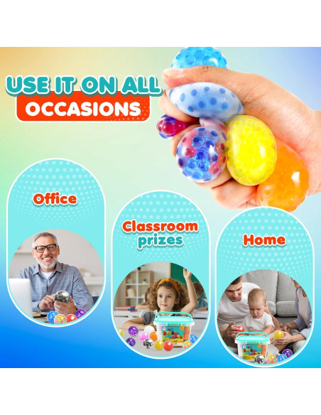 Pelotas Antiestrés Squishy 72 Piezas - Juguetes para Ansiedad Pelotas Antiestrés Squishy 72 Piezas - Juguetes para Ansiedad
