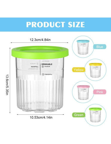 Contenedores de Pintura Creami HOTUT 24oz para Ninja Creami