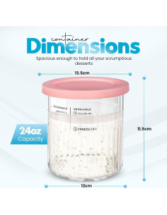Contenedores Ninja Creami Deluxe 4 Pack 710 ml Libre BPA 2