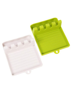 Soporte para Utensilios de Cocina Luck Love - 2 Piezas Blanco y Verde