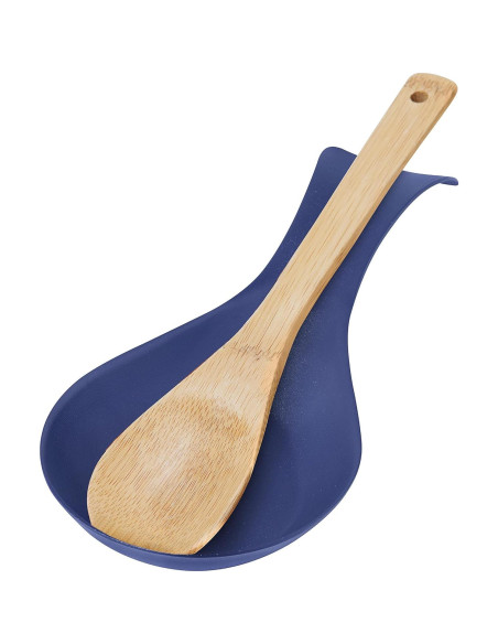Soporte para Cuchara Acero Inoxidable OGGI Azul 21,6x11,4 cm Soporte para Cuchara Acero Inoxidable OGGI Azul 21,6x11,4 cm