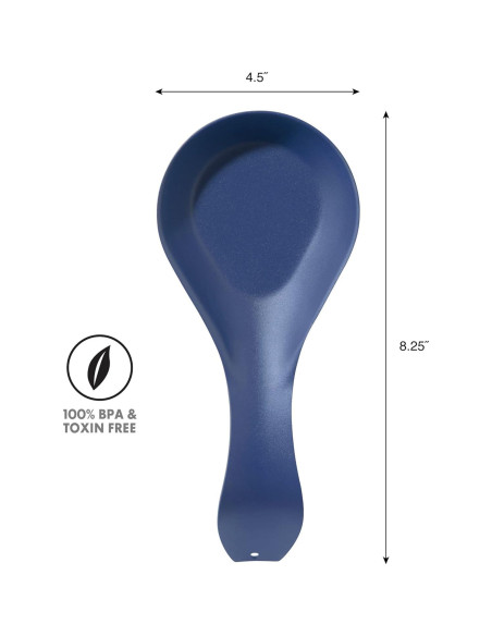 Soporte para Cuchara Acero Inoxidable OGGI Azul 21,6x11,4 cm Soporte para Cuchara Acero Inoxidable OGGI Azul 21,6x11,4 cm