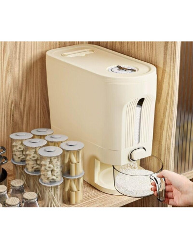 Dispensador de Arroz IEEK 5,44 kg con Taza Medidora