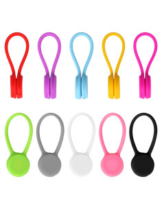 30 Correas Magnéticas Reutilizables Tinoaly para Organizar Cables