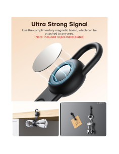 Sujetadores Magnéticos de Cable OMOTON 10 Pcs Silicona Negra 2