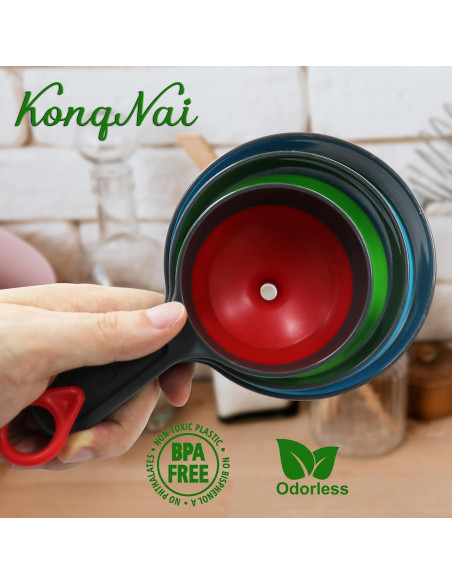 Juego de 3 Embudos de Silicona KongNai para Cocina Juego de 3 Embudos de Silicona KongNai para Cocina