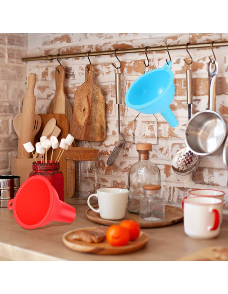 Juego de 4 embudos de silicona Romooa para cocina Juego de 4 embudos de silicona Romooa para cocina