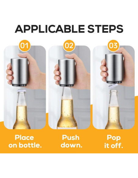 2 Abrebotellas Automáticos Swaytail Acero Inoxidable 2 Abrebotellas Automáticos Swaytail Acero Inoxidable