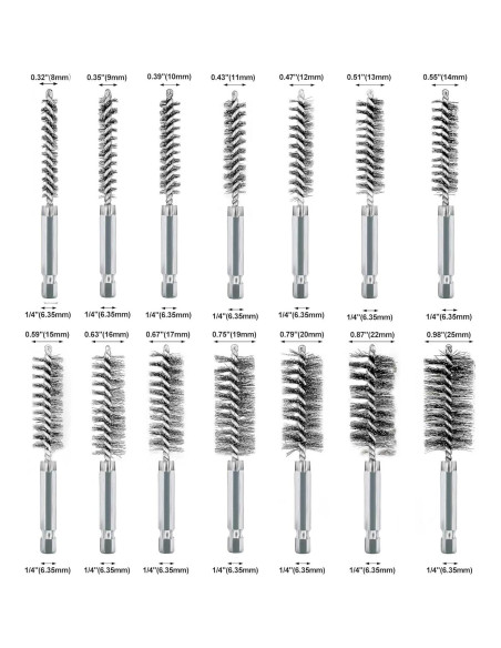 ASNOMY 14 Piezas Cepillos de Acero Inoxidable para Taladro ASNOMY 14 Piezas Cepillos de Acero Inoxidable para Taladro