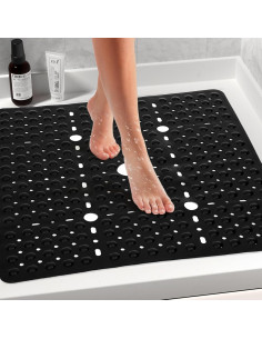 Alfombrilla de Ducha Antideslizante Naoloture 68.58x68.58cm Negra 2