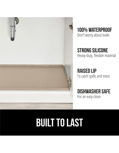 Tapete de Silicona Impermeable GORILLA GRIP 48x55 cm Beige