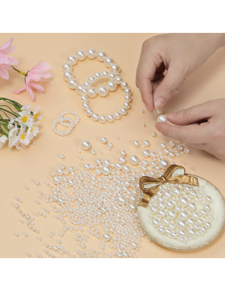 1200 Perlas Redondas para Joyería DIY Hudinsun - 5 Tamaños 1200 Perlas Redondas para Joyería DIY Hudinsun - 5 Tamaños
