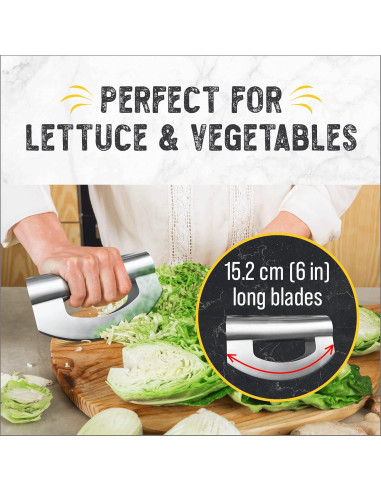 Picador de Ensalada Checkered Chef Acero Inoxidable 15.24 cm