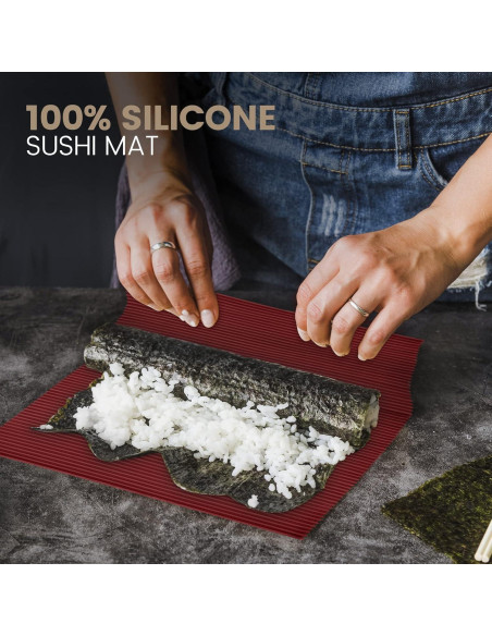 Rodillo de Sushi HardlyStars Silicona Antiadherente Set 2 Rodillo de Sushi HardlyStars Silicona Antiadherente Set 2