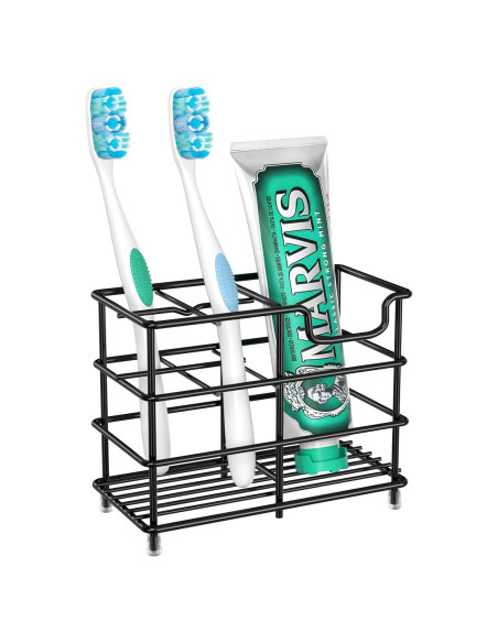 Soporte para Cepillos de Dientes HBlife Acero Inoxidable Negro Soporte para Cepillos de Dientes HBlife Acero Inoxidable Negro