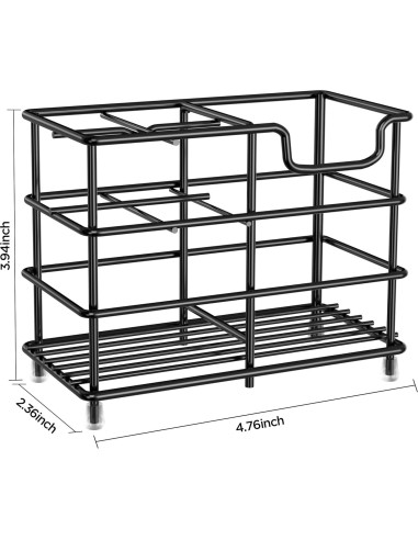Soporte para Cepillos de Dientes HBlife Acero Inoxidable Negro