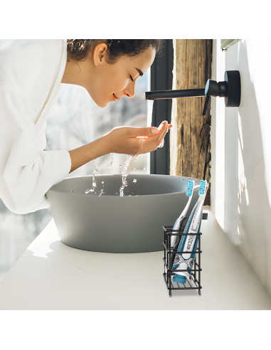 Soporte para Cepillos de Dientes HBlife Acero Inoxidable Negro