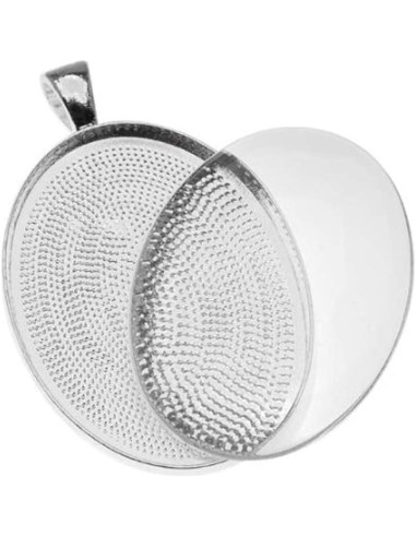 Sets de Bezel Colgante Plata Julie Wang 10 Piezas 40x30mm