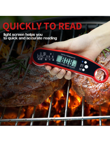 Termómetro Digital de Carne Leelosp 3 Piezas Impermeable