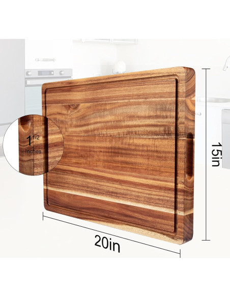 Tabla de Cortar Grande GAOMON Madera Acacia 50.8x38cm Tabla de Cortar Grande GAOMON Madera Acacia 50.8x38cm