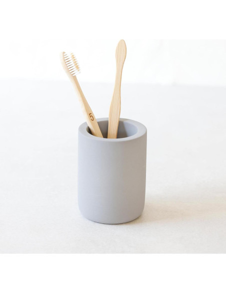 Soporte para Cepillos de Dientes Selegna Diatomita Gris Soporte para Cepillos de Dientes Selegna Diatomita Gris