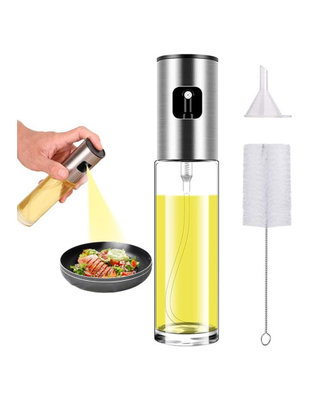 Pulverizador de Aceite Wayeept 100ml Vidrio Acero Inoxidable Pulverizador de Aceite Wayeept 100ml Vidrio Acero Inoxidable