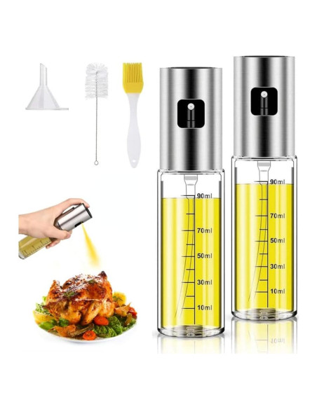 Rociador de Aceite HOUEVIYS 100ml Acero Inoxidable y Vidrio Rociador de Aceite HOUEVIYS 100ml Acero Inoxidable y Vidrio