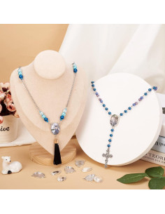 Conjuntos de Bandejas de Colgante FASHEWELRY 6 Piezas 25x18mm 2