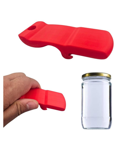 Abridor de Tarros Manual Genérico Rojo para Tapas Anchas